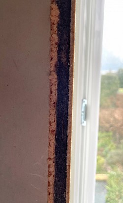 Window reveals with 13mm Spacetherm Aerogel Insulation installed.